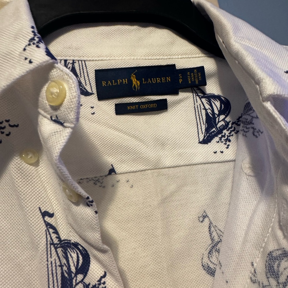 Ralph Lauren White and Blue Nautical Shirt - Picture 4 of 4
